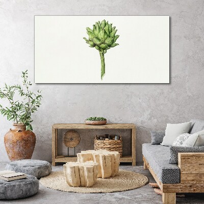 Tablou canvas Anghinare verde pe fundal alb