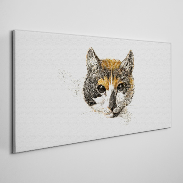 Tablou canvas Portret de pisică în nuanțe delicate