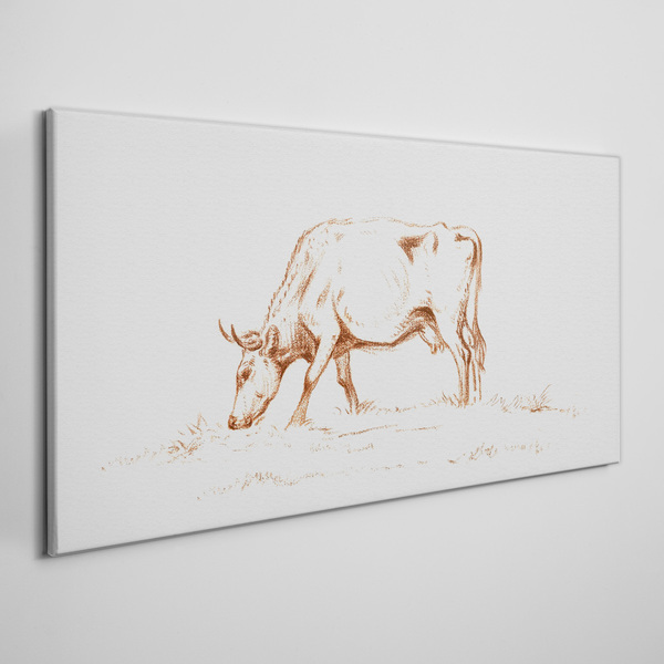Tablou canvas Vaca în pajiște