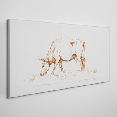 Tablou canvas Vaca în pajiște
