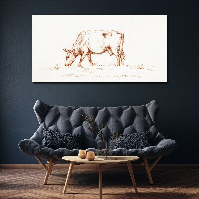 Tablou canvas Vaca în pajiște