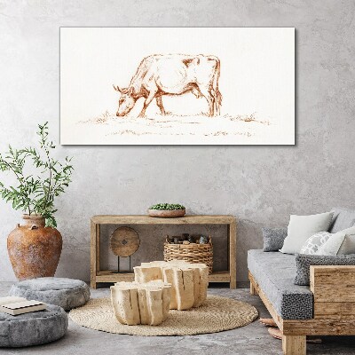 Tablou canvas Vaca în pajiște