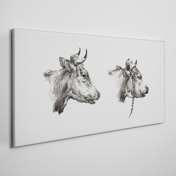 Tablou canvas Portretul a două vaci