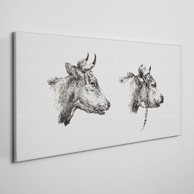 Tablou canvas Portretul a două vaci