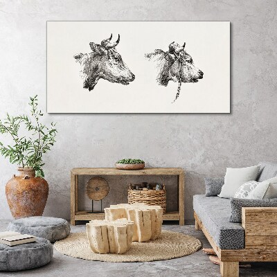 Tablou canvas Desen animale vaci