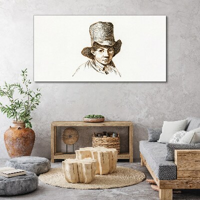 Tablou canvas Portret într-o pălărie