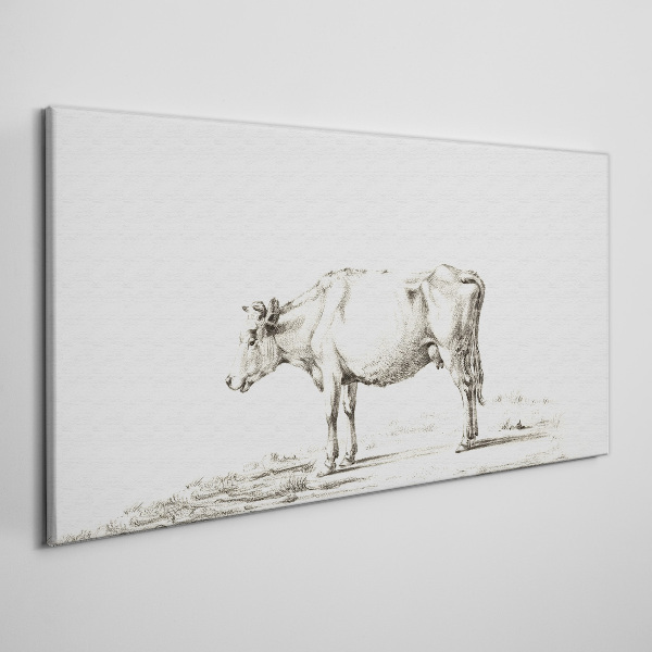 Tablou canvas O vacă calmă pe fundalul naturii