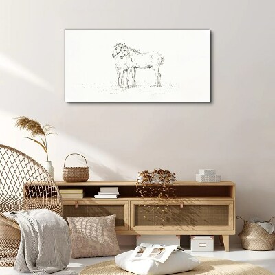 Tablou canvas Desen animale Cai