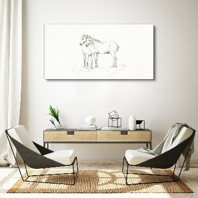 Tablou canvas Desen animale Cai