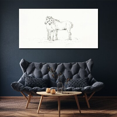 Tablou canvas Desen animale Cai