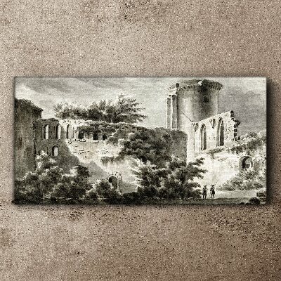 Tablou canvas copaci castel soldati