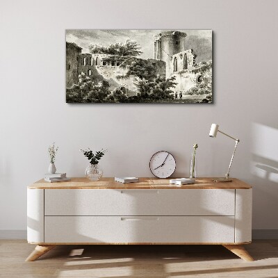 Tablou canvas Ruine în peisaj