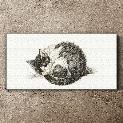 Tablou canvas Visul pisicii în nuanțe monocromatice