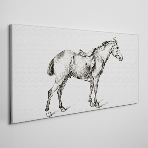 Tablou canvas Desenul unui cal în şa