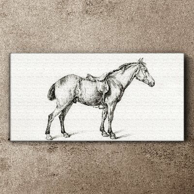 Tablou canvas Desenul unui cal în şa