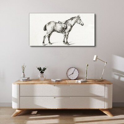 Tablou canvas Desenul unui cal în şa