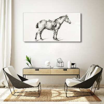 Tablou canvas Desenul unui cal în şa
