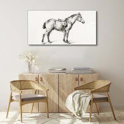 Tablou canvas Desenul unui cal în şa