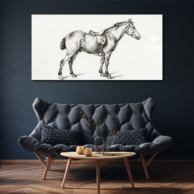 Tablou canvas Desenul unui cal în şa
