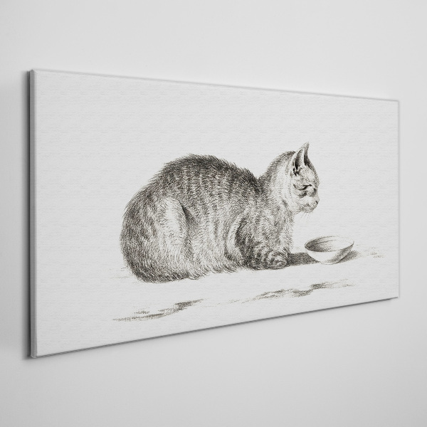 Tablou canvas Pisica idilica la castron