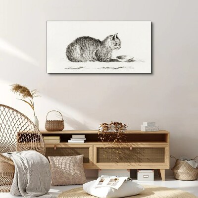 Tablou canvas Pisica idilica la castron