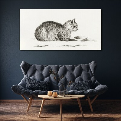 Tablou canvas Pisica idilica la castron