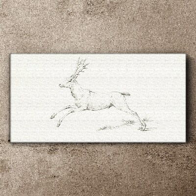 Tablou canvas Desen animale cerb