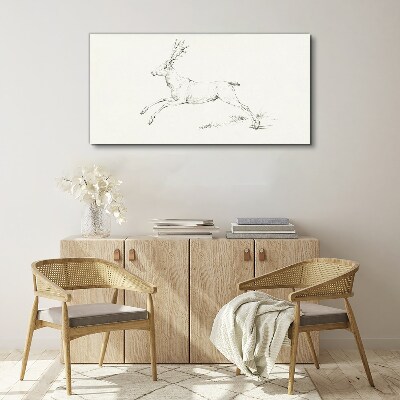 Tablou canvas Desen animale cerb