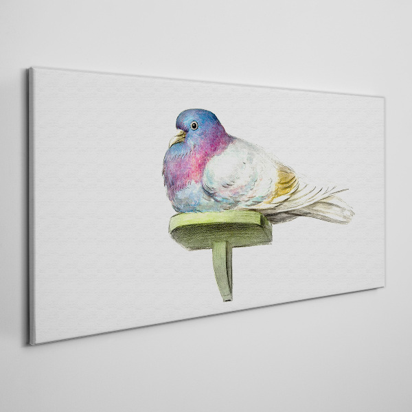 Tablou canvas Porumbel colorat în nuanțe pastelate