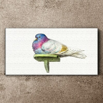Tablou canvas Porumbel colorat în nuanțe pastelate