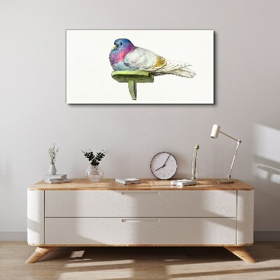 Tablou canvas Porumbel colorat în nuanțe pastelate