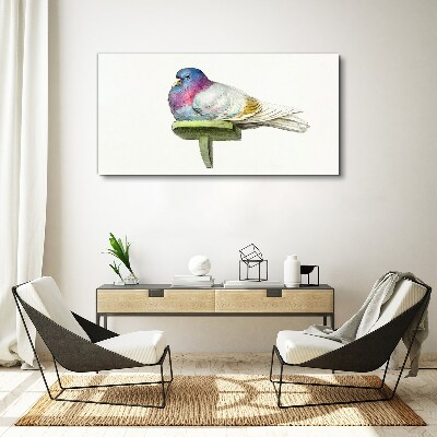 Tablou canvas Porumbel colorat în nuanțe pastelate