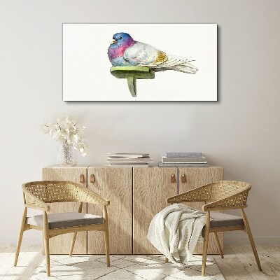 Tablou canvas Porumbel colorat în nuanțe pastelate