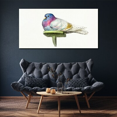 Tablou canvas Porumbel colorat în nuanțe pastelate