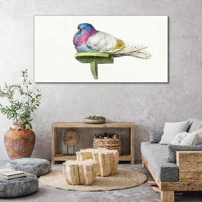 Tablou canvas Porumbel colorat în nuanțe pastelate
