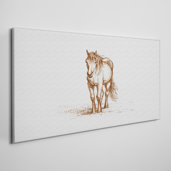 Tablou canvas Cal în luncă