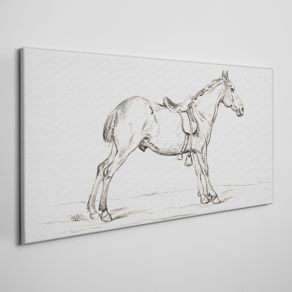Tablou canvas Desenul unui cal în mișcare
