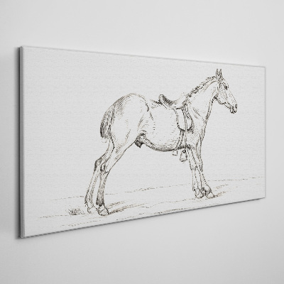 Tablou canvas Desenul unui cal în mișcare