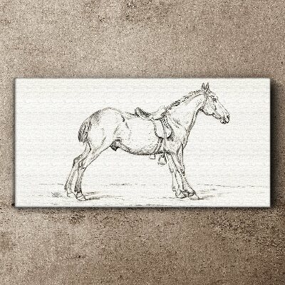 Tablou canvas Desenul unui cal în mișcare