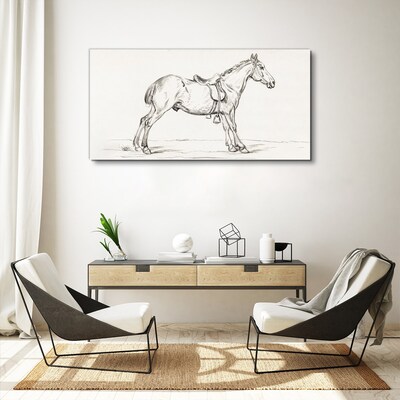 Tablou canvas Desenul unui cal în mișcare