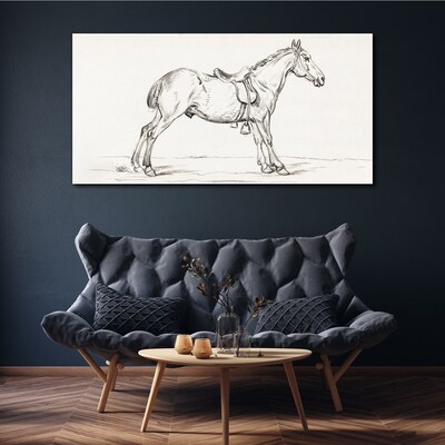 Tablou canvas Desenul unui cal în mișcare