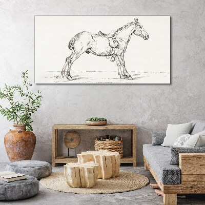 Tablou canvas Desenul unui cal în mișcare