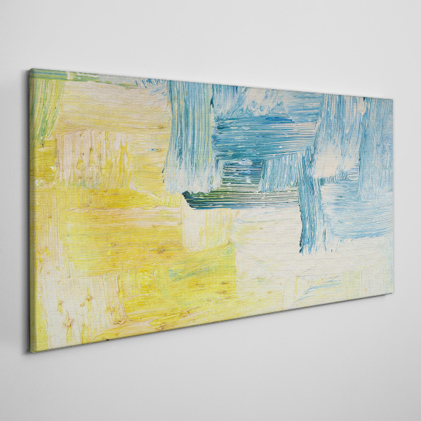 Tablou canvas Compoziție abstractă în galben și albastru
