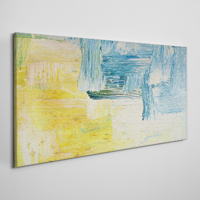 Tablou canvas Compoziție abstractă în galben și albastru