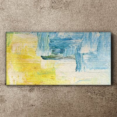 Tablou canvas Compoziție abstractă în galben și albastru