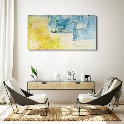 Tablou canvas Compoziție abstractă în galben și albastru