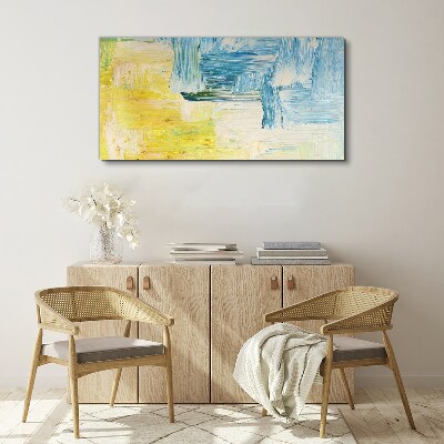 Tablou canvas Compoziție abstractă în galben și albastru