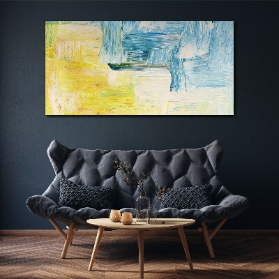 Tablou canvas Compoziție abstractă în galben și albastru