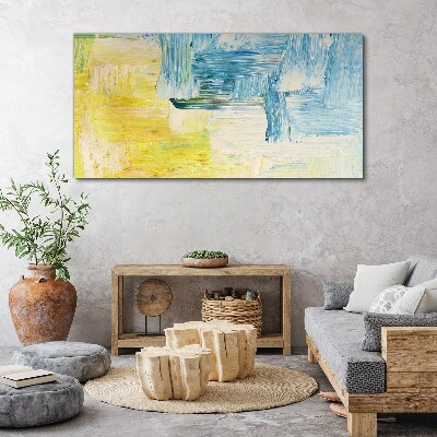 Tablou canvas Compoziție abstractă în galben și albastru
