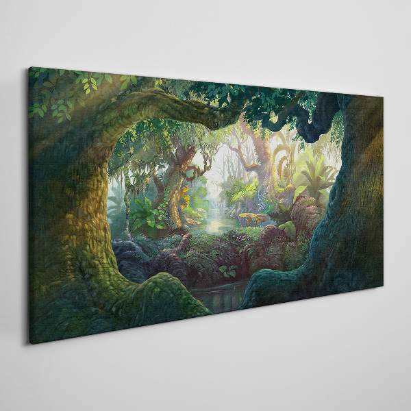 Tablou canvas O pădure misterioasă plină de viață